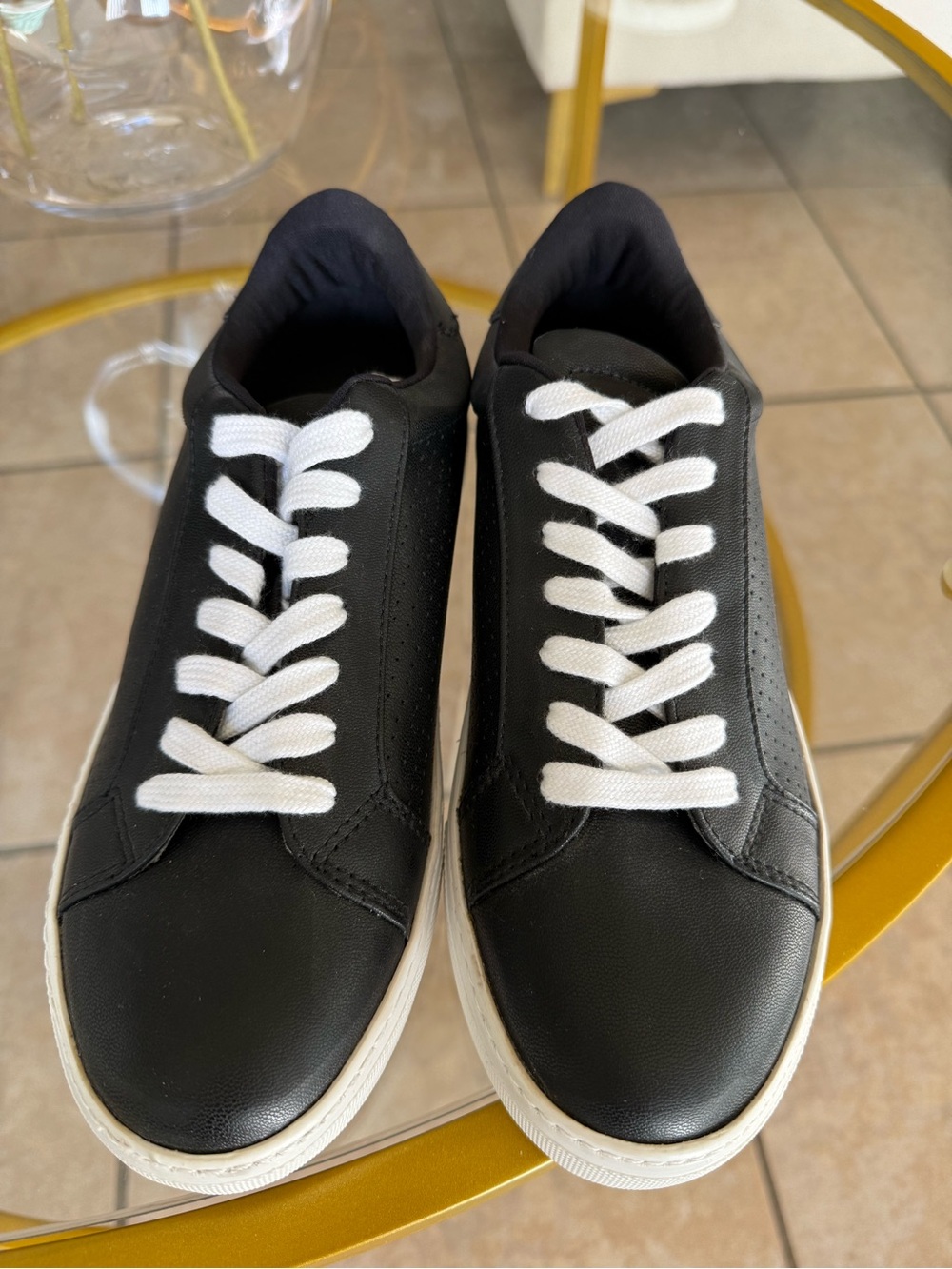 Steve Madden Black Sneakers with White Laces